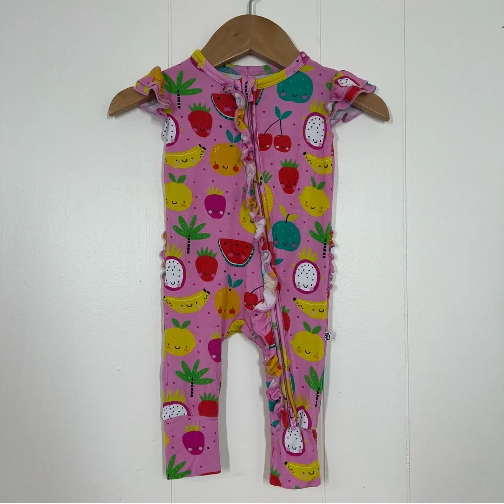 Bums & Roses Little Bum Bums Fruit Sleeveless Ruffle Romper
